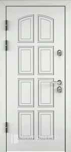 Металлическая входная дверь белого цвета №24 внутренняя - фото
