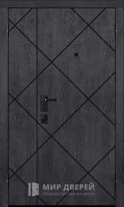 Полуторная входная дверь для ресторана №6 внешняя - фото