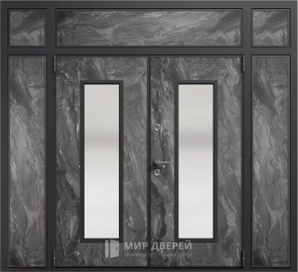 Широкая уличная дверь под бетон №11 внешняя - фото