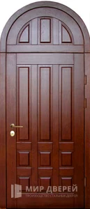Уличная дверь арочного типа №124 внешняя - фото