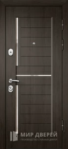 Входная глухая коричневая дверь №6 внешняя - фото