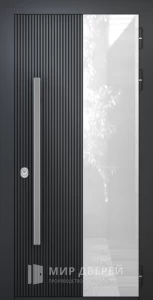 Входная дверь с большой ручкой №2 внешняя - фото