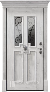 Термо дверь в дом уличная с окнами №12 внутренняя - фото