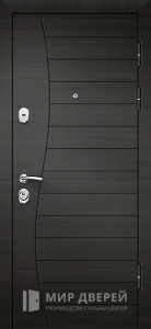 Дверь входная с зеркалом Labirint венге / белый сноу  №17 внешняя - фото