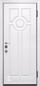 Входная дверь в квартиру белая снаружи №19 внешняя - фото