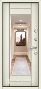 Входная металлическая светлая дверь №22 внутренняя - фото