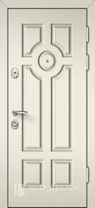 Входная металлическая светлая дверь №22 внешняя - фото