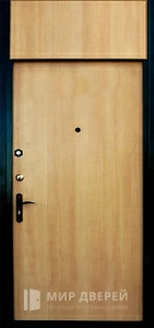 Входная стальная дверь с верхней фрамугой №2 внешняя - фото