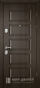 Металлическая дверь коричневая №12 внешняя - фото