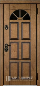 Стальная дверь со стеклопакетом №9 внешняя - фото