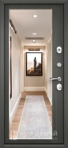 Дверь металлическая входная антивандальная серая №23 внутренняя - фото