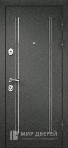 Железная дверь порошок муар и МДФ венге  №18 внешняя - фото